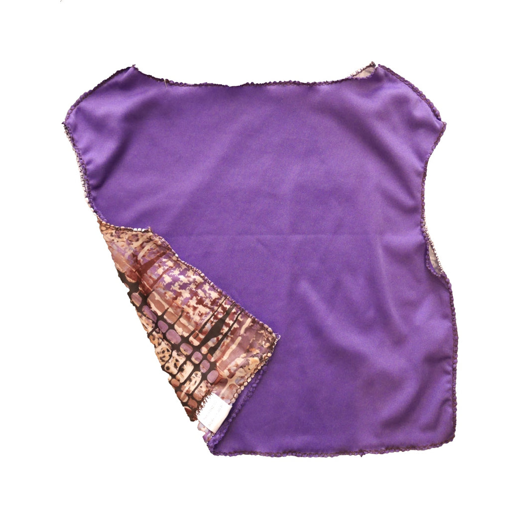 Upcycled Top SMALL - Half Half - Vintage Purple