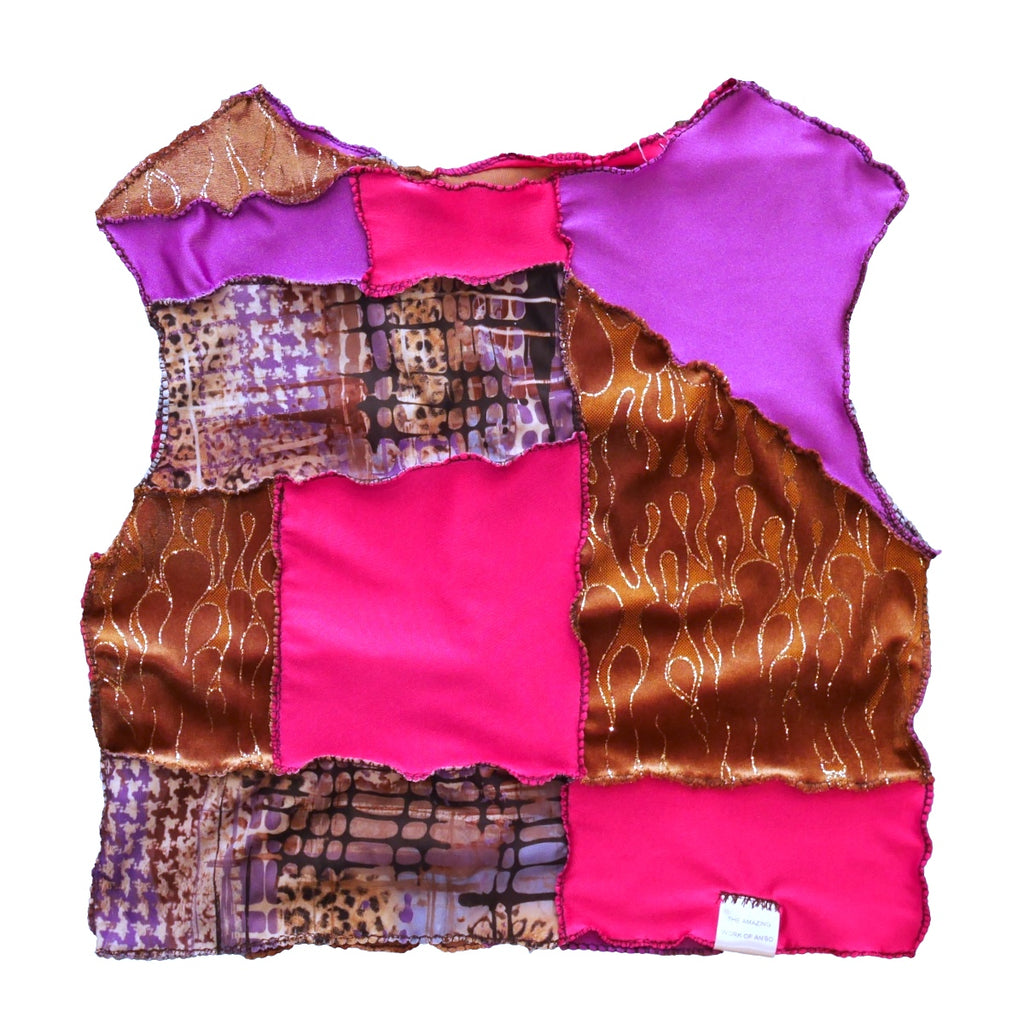 Upcycled Top MEDIUM - Violet Flames