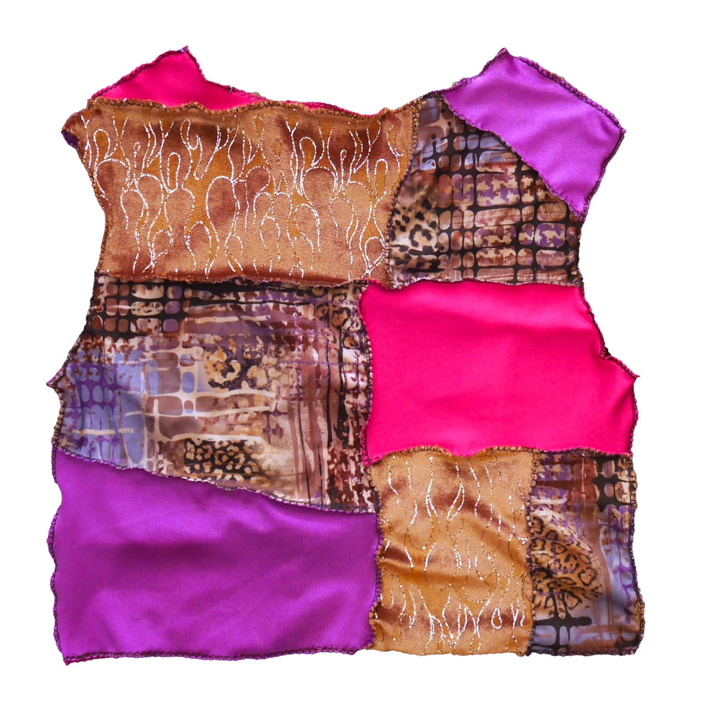 Upcycled Top MEDIUM - Violet Flames