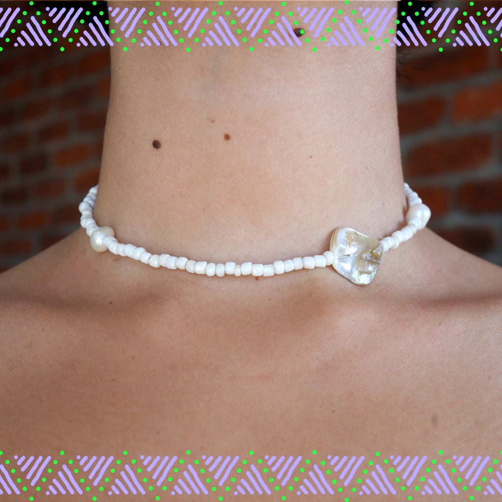 Simple White Pearls Necklace