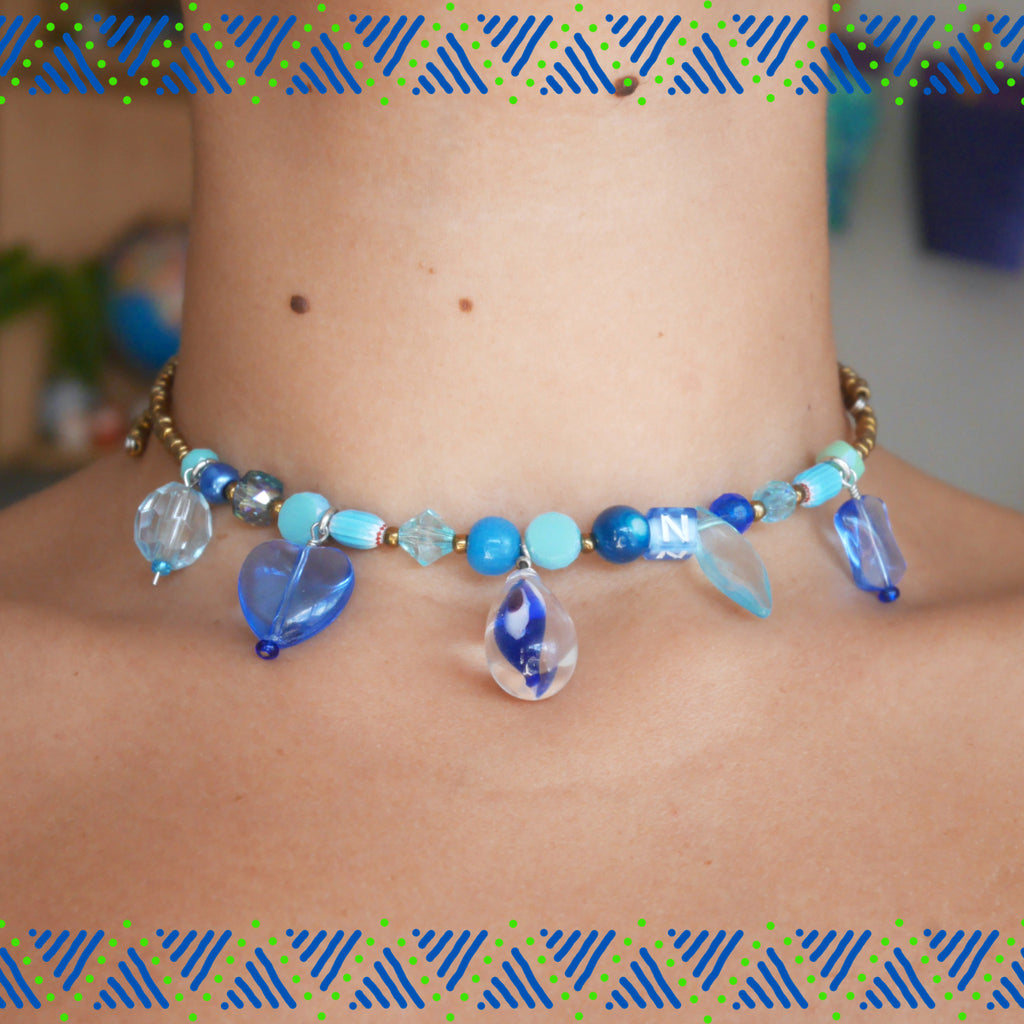 Candy Charms Neck - Blue Wave